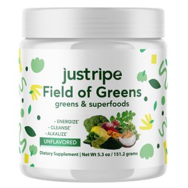 Field of Greens Superfood Powder with Organic Spirulina, Chlorella, Beet Root Powder - Bacillus Coagulans Probiotic, A Plant-Based Mix Supporting Gut Health, Immunity, 28 Scoops - Unflavored
