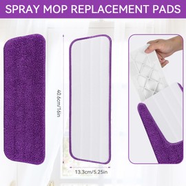 Mop Head Replacement for Libman Freedom Spray Mop - Washable Reusable Wet & Dry Cleaning - Microfiber Spray Mop Pads Refill for Multi-Surface Floor -7 Pack (Colorful)