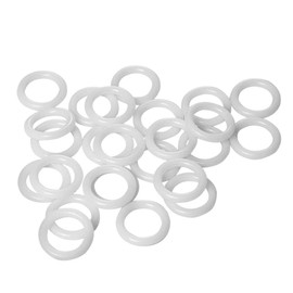 50pcs White Plastic Rings for Roman Shades 5/8"(16mm),Café Curtain Rings