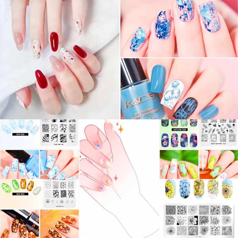 Nail Image Plate Set, 5 Piece Set (105 Patterns) Nail