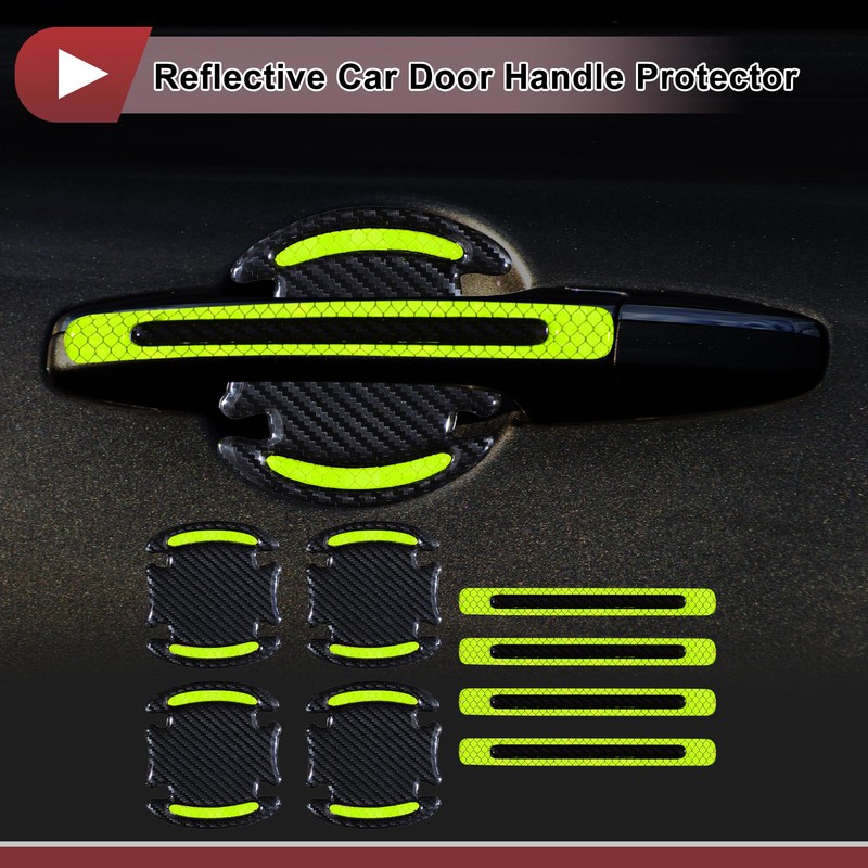 HEROFFIX 1 Set Reflective Car Door Handle Scratch Protector Anti-Scratches