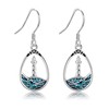 URONE Lighthouse Wave Earrings Sterling Silver Lighthouse Earrings Turquoise Ocean