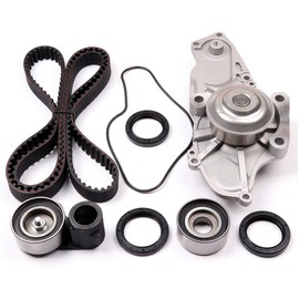 ASTOU Timing Belt Kit w/Water Pump Fit for Acura for MDX 3.5L 2003-2006 for Honda for Ridgeline 3.5L 2006-2008 Replace Timing Belt OEM - HS26265PT