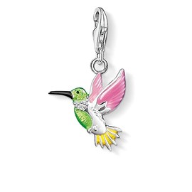 Thomas Sabo Women Charm Pendant Colourful Hummingbird Charm Club 925 Sterling Silver 0655-007