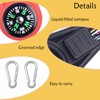 Pack of 9 Children's Compass, Multi Colour Mini Survival Compass,