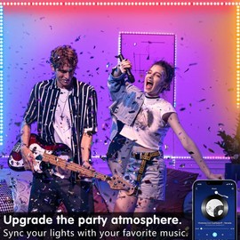 100ft Led Strip Lights Bluetooth Smart App Control Music Sync Color Changing RGB Led Light Strip with Remote,Led Lights for Bedroom Room Home Decor Party Festival