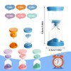 Buntes Sanduhren Set 1/3/5/10/15/30 Minuten, Sand Timer,Zeitmesser Sanduhren für das