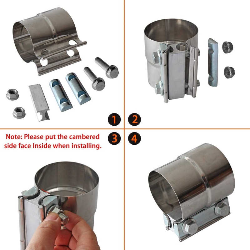 Exhaust Clamps Band Clamp 2.5" Lap Joint - Stainless Steel