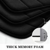 BYSURE BYSURE Black Memory Foam Bathroom Rug Set 3 Piece,