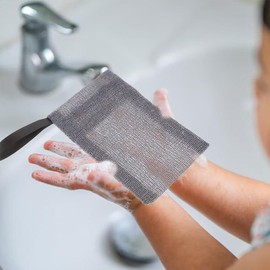 Beavorty Soap Bag 6pcs Mesh Exfoliating Bar Soap Pouch with Drawstring Mesh Soap-savers Sack for Foaming and Drying for Face Cleansing Bathing Shower