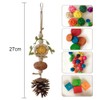 2PCS Chew Toys for Parrots, Natural Pine Cones & Rattan
