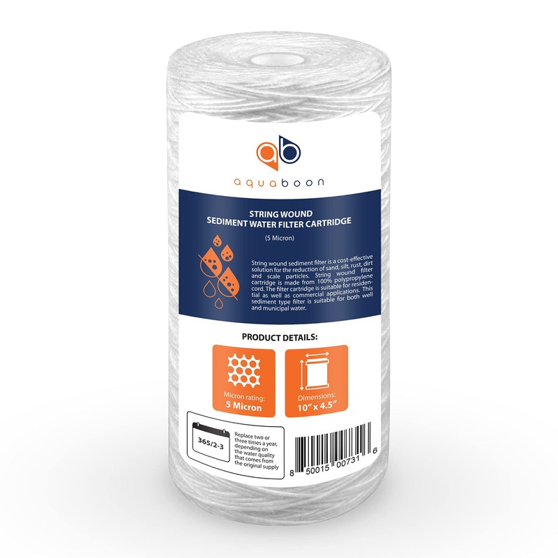 Aquaboon 5 Micron Water Filter 10 x 4.5 inch -