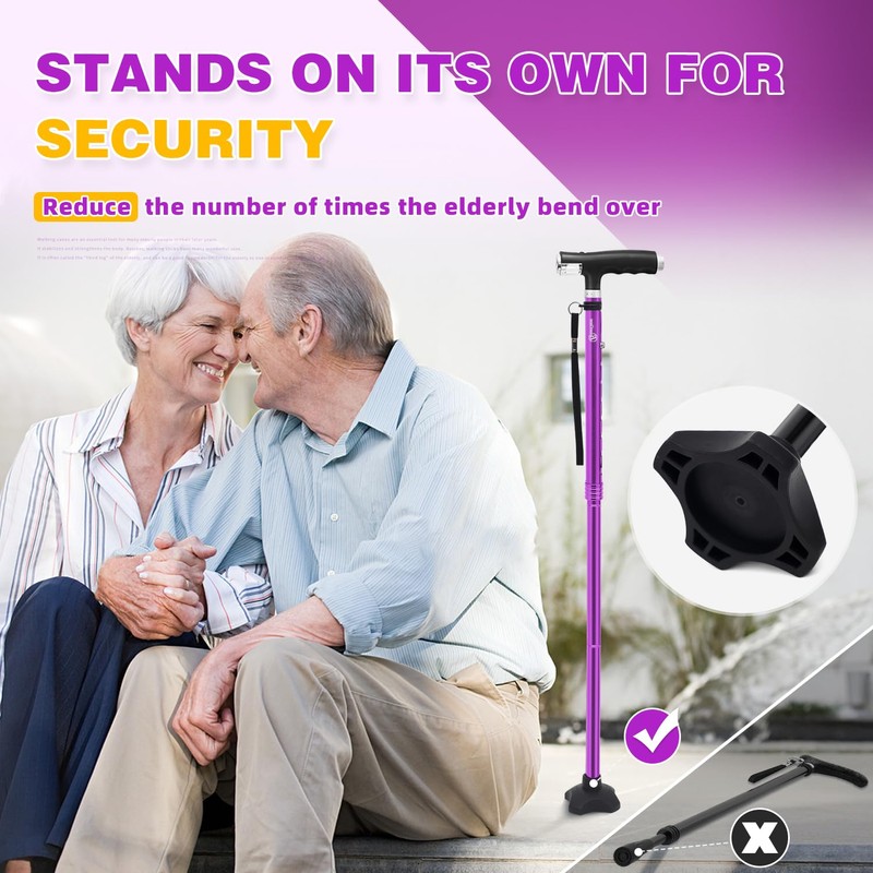 BeneCane Walking Cane for Women Folding Cane for Men with