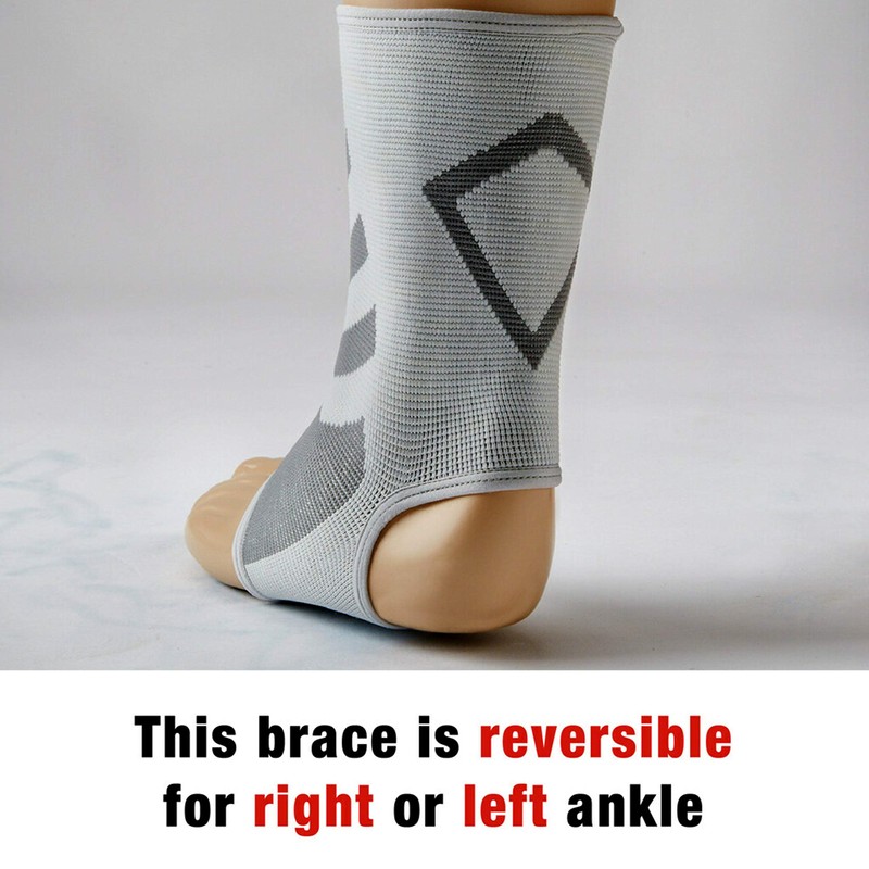 ACE Compression Ankle Support, Gray, 1 Count