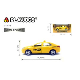 PLAYJOCS GT-1746 New York Taxi DieCast Metal Miniature Model Car