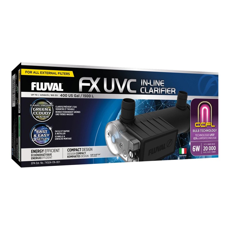 FLUVAL FX UVC 6-WATT CLARIFIER- A199 Fluval for FX2/FX4/FX6 Canister