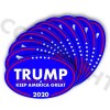 TRUMP 2020 Keep American Great Bumper Stickers Oval Decals Blue