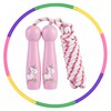 Detachable Weighted Fitness Hoop Combined with Pink Unicorn Skipping Rope,