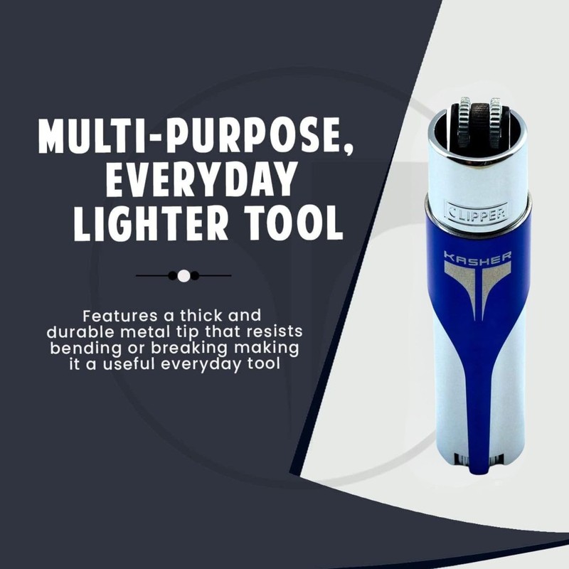 Kasher’s Metallic Lighter Combo - Refillable Metal Lighter & Kasher