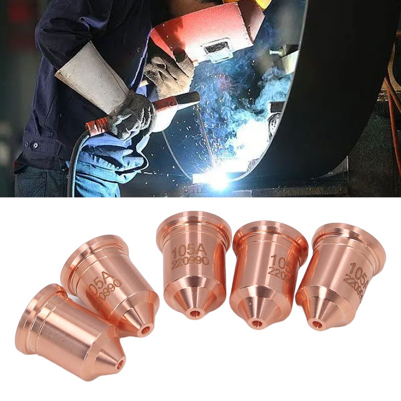 5 Pcs 220990 Nozzle Tip Brass Plasma Cutting Torch Nozzle