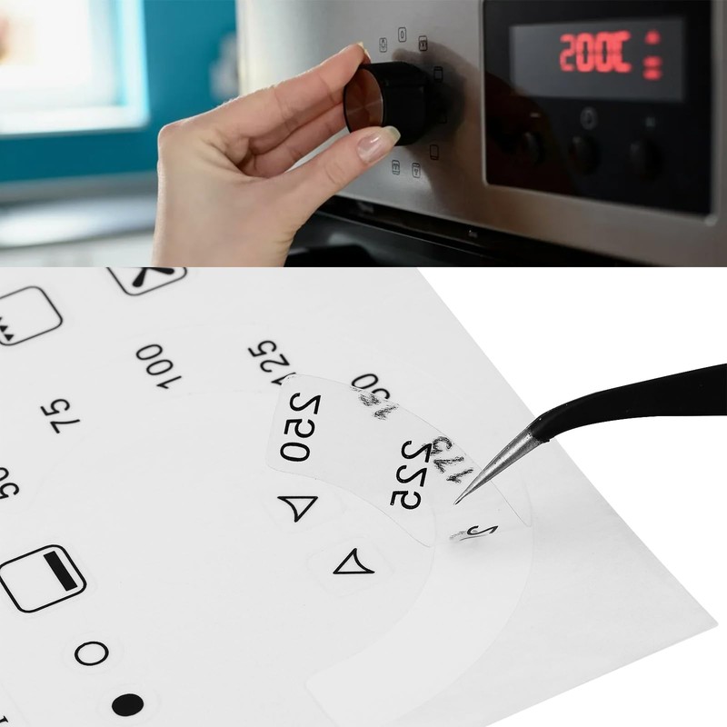 Create idea 4Pcs Oven Temperature and Function Dial Sticker Set