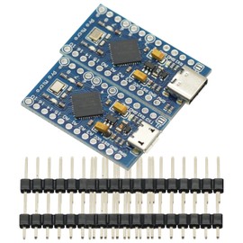 2 Pack Micro/Type-C USB ATMEGA32U4 Module 5V 16MHz Development Board for Arduino Pro Micro ATMEGA32U4-AU/MU Controller