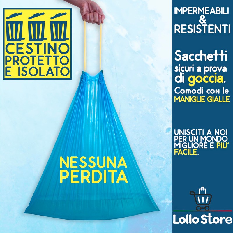 60 Bags 55 x 65 cm Blue Talc Scented 40