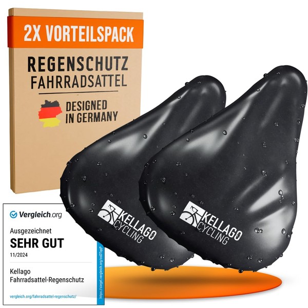 Kellago 2 x Waterproof Bicycle Saddle Protector [Pack of 2]