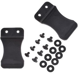 Quick Clip Pro Kydex Leather Holster Belt Clips 1.5" Belts, Black w/Binding Post Screws Hardware (10-Pack)