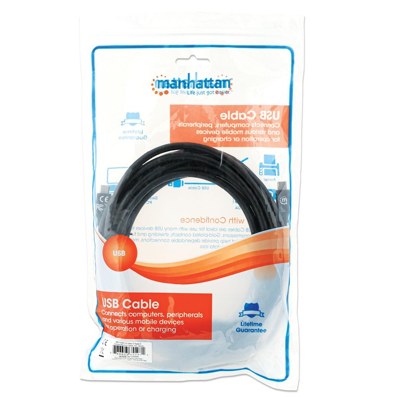Manhattan USB-C Male to USB-C Male 5m SuperSpeed+ USB 10Gbps