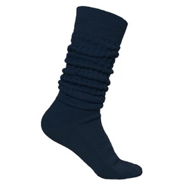 The Branch Women's Soft Extra Long Heavy Slouch Socks (Navy)