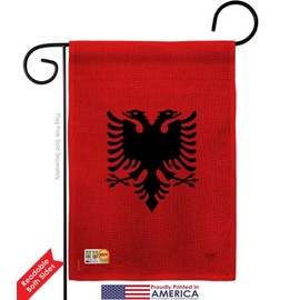 Nationality Albania Garden Flag Regional Nation International World Country Particular Area Small Decorative Gift Yard House Banner Double-Sided Made in USA 13 X 18.5