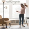 LIGHTACCENTS Adjustable Black Floor Lamp, 72'', Reading Light, Modern Style,