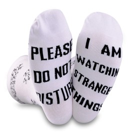 Stranger Show Inspired Socks Please Do Not Disturb I'm Watching TV Show Fans Gift