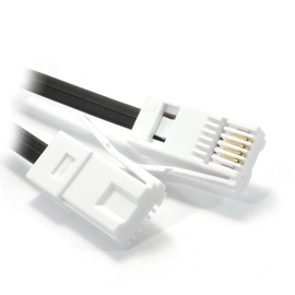 kenable BT 4 Wire 431A Plug to 4 Wire Male Plug Telephone Cable Lead 2m Black