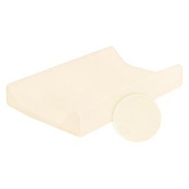 Baby Changing Mat Terry Cover for 80x50 cm Nappy Changer with Raised Edges (Cream)