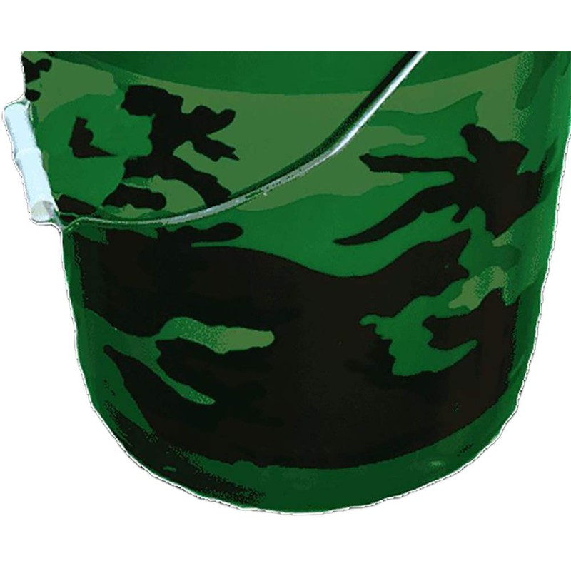 5 Gallon Green Camo Plastic Buckets, 3-Pack
