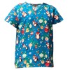 Uniforms Serene Women Fashion Christmas Medical Scrub Skating Penguins Black