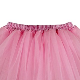 traderplus Women's Vintage 1950s Tutu Petticoat Ballet Bubble Dance Skirt Short Pettiskirts (Pink)