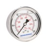 MEASUREMAN 2-1/2" Dial Size, Glycerin Filled Pressure Gauge, 0-100psi/kpa, 304