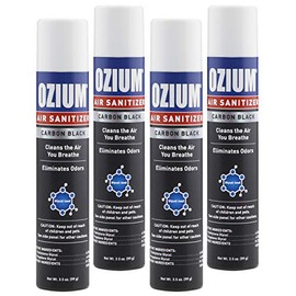 Ozium Air Sanitizer 3.5 oz Spray, Carbon Black (4)
