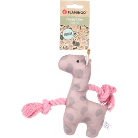 Flamingo - Toy for Puppies such as Labrador, Beagle, Bulldog and Border Collie - Britty Deer with Rope, Durable and Fun