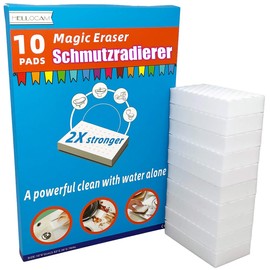 Magic Eraser Sponge 10 Erasers Premium 2X Extra Durable Scrubber & Cleaning Sponge, for Stain and Mark Removal Without The Need for Chemicals Sponge.