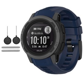 Band for Garmin Instinct Band, Soft Silicon Replacement Band for Garmin Instinc 2/ Solar/Tactical-Dark Blue