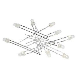 [100pcs] LED Cannonball Type 3mm Milky White Lens 2000-3000mcd 6500-7000K 3.2-3.4V White