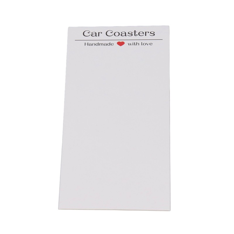 100 Set Car Coaster Packaging White Thick Coaster Display Cards