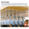 uxcell Wine Glass Rack Under Cabinet, 2Pcs 10-Inch Stemware Wine
