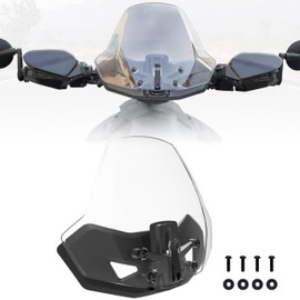 LDETXY Adjustable Windshield for Can-Am Ryker, Front Vented Translucent Clear Hard Coated Windscreen Wind Shield Wind Deflector for 2019-2023 Can Am Ryker 600 900 Sport & Rally Edition Accessories