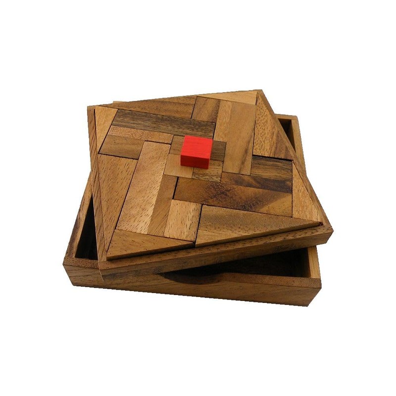 Impossible Square Wooden Puzzle Brain Teaser