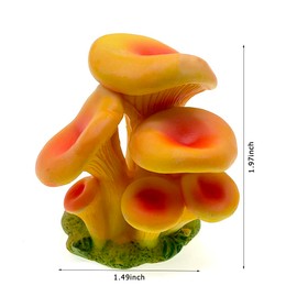 Aliotech 3pcs Mini Mushroom Figurines Mini Mushroom Figurines Lawn Garden Micro Decoration Statues Figurines for Garden Ornaments Plant Pots Bonsai Landscape Model Ornaments Decor